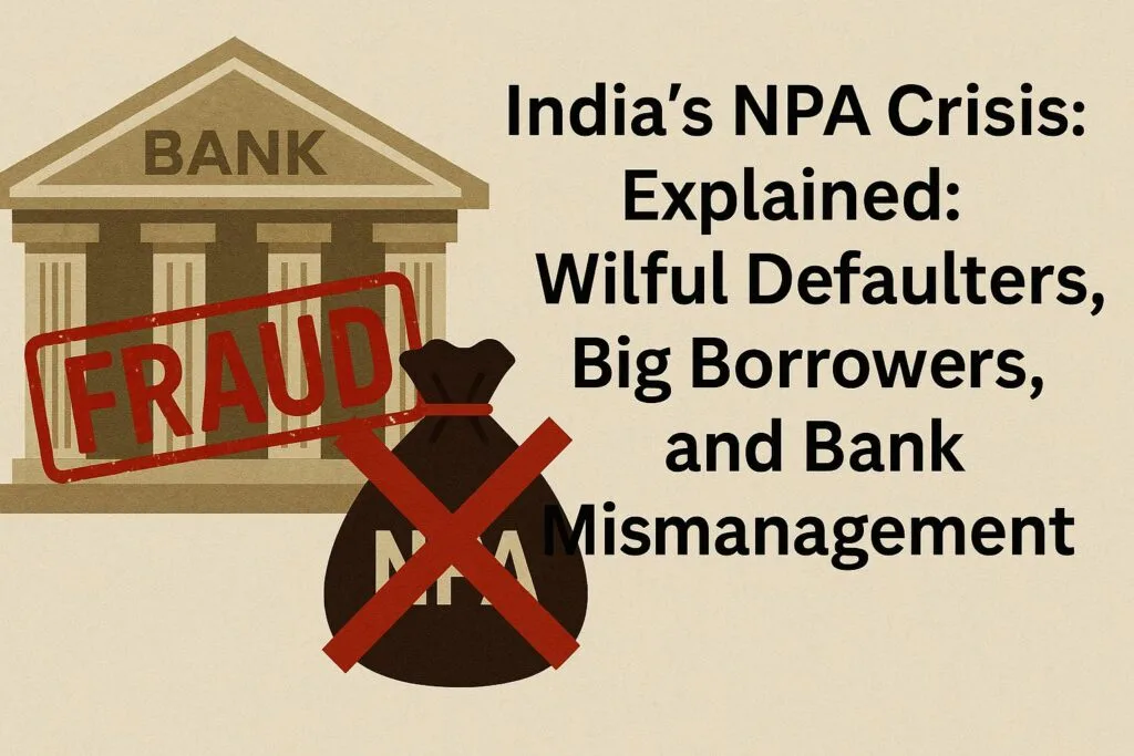 India’s NPA Crisis Explained: Wilful Defaulters, Big Borrowers, and Bank Mismanagement